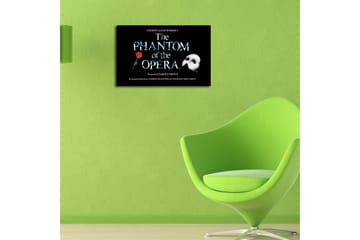 Canvastavla 70x45 cm - Mask och ros från Phantom of the Opera - Svart / Vit / Röd - Inredning - Tavlor & posters - Canvastavla