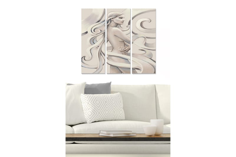 Canvastavla Abstract 3-pack Flerfärgad - 20x50 cm - Inredning - Tavlor & posters - Canvastavla