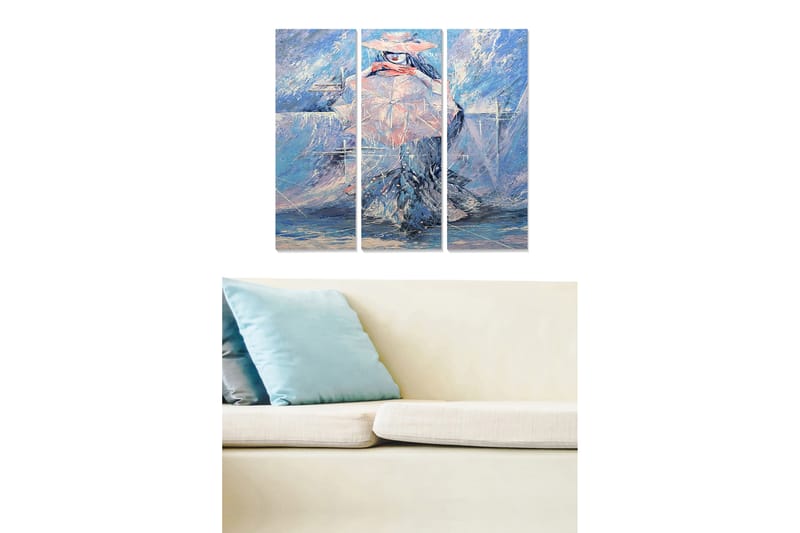 Canvastavla Abstract 3-pack Flerfärgad - 20x50 cm - Inredning - Tavlor & posters - Canvastavla