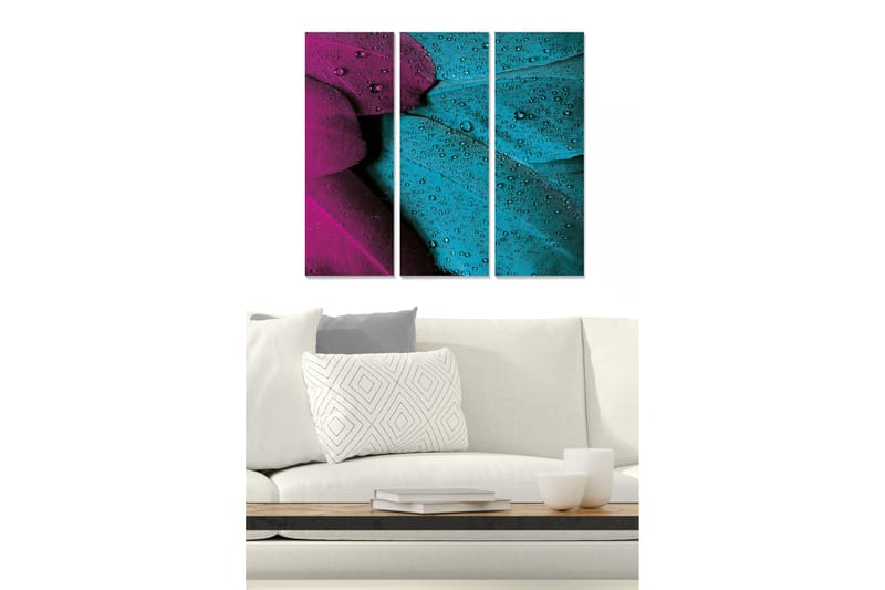 Canvastavla Abstract 3-pack Flerfärgad - 20x50 cm - Inredning - Tavlor & posters - Canvastavla