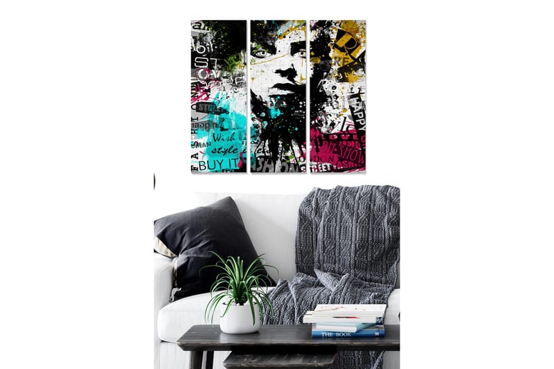 Canvastavla Abstract 3-pack Flerfärgad - 20x50 cm - Inredning - Tavlor & posters - Canvastavla