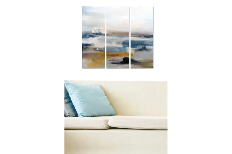 Canvastavla Abstract 3-pack Flerfärgad - 20x50 cm - Canvastavla