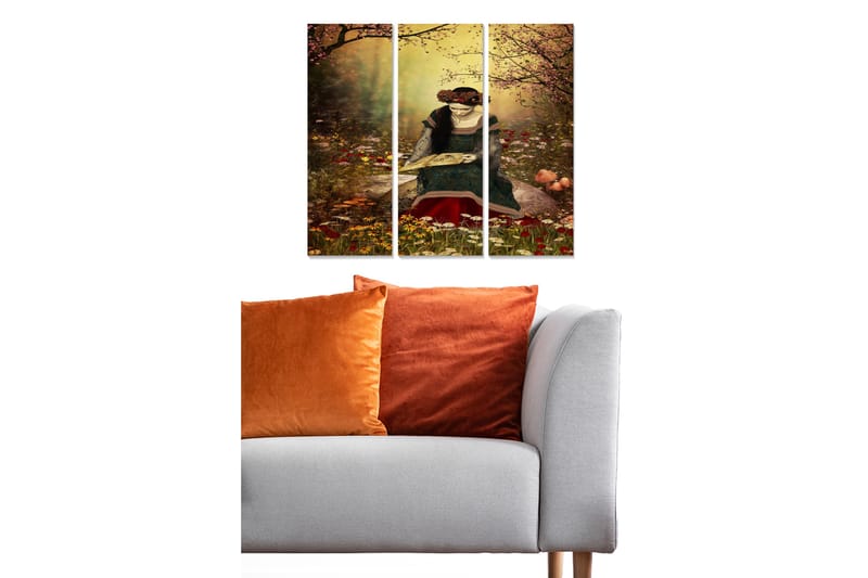 Canvastavla Abstract 3-pack Flerfärgad - 20x50 cm - Inredning - Tavlor & posters - Canvastavla