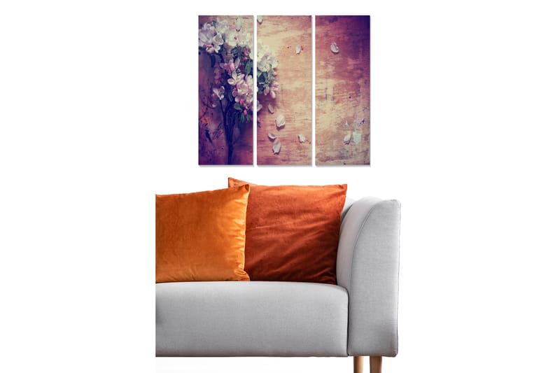 Canvastavla Abstract 3-pack Flerfärgad - 20x50 cm - Inredning - Tavlor & posters - Canvastavla