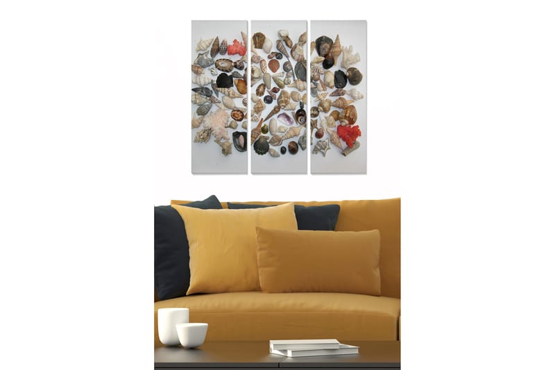 Canvastavla Abstract 3-pack Flerfärgad, 20x50 cm