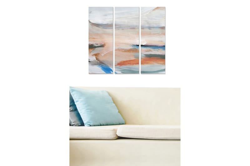 Canvastavla Abstract 3-pack Flerfärgad, 20x50 cm