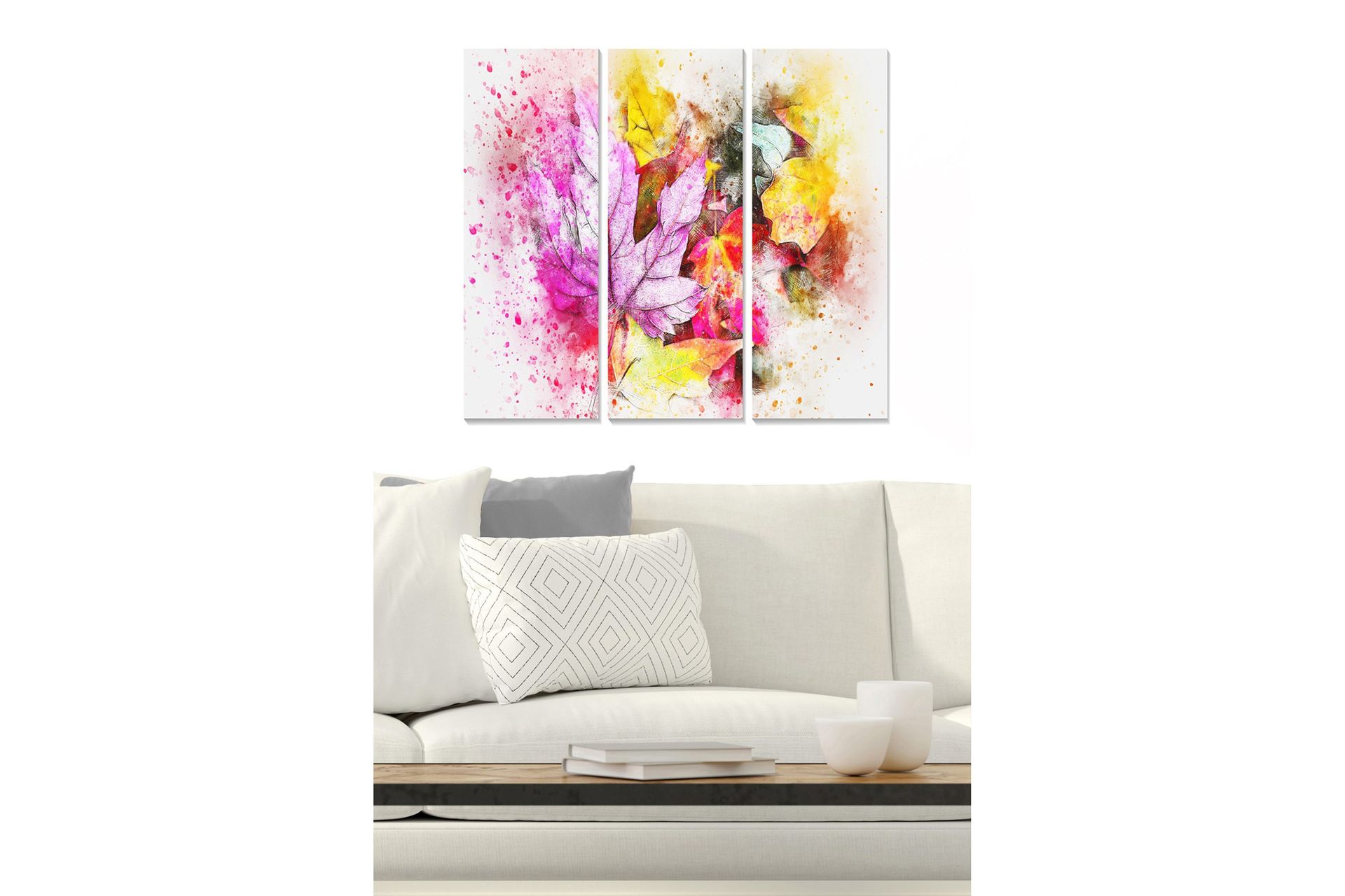 Canvastavla Abstract 3-pack Flerfärgad - 20x50 cm