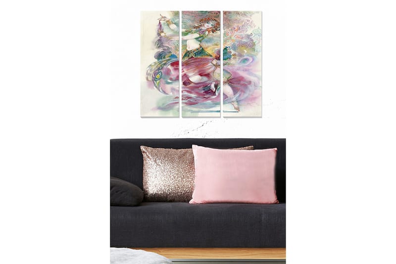 Canvastavla Abstract 3-pack Flerfärgad, 20x50 cm