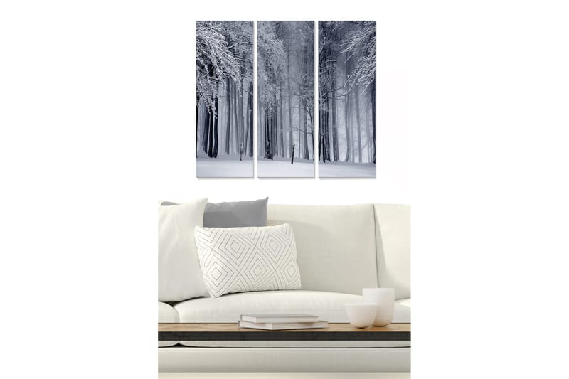 Canvastavla Abstract 3-pack Flerfärgad, 20x50 cm