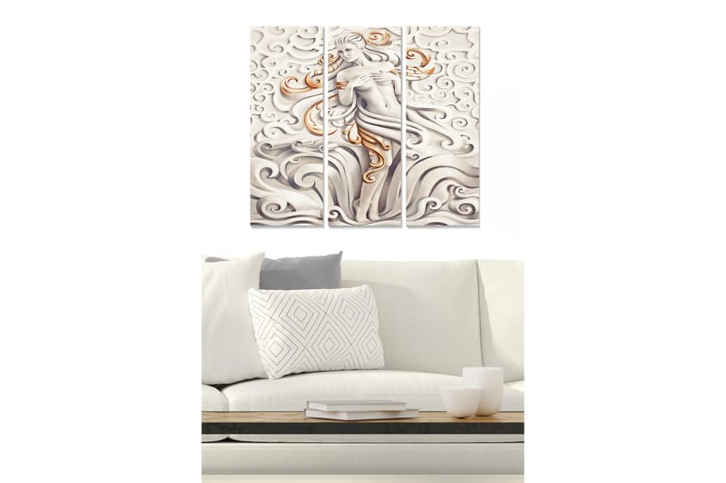 Canvastavla Abstract 3-pack Flerfärgad - 20x50 cm - Inredning - Tavlor & posters - Canvastavla