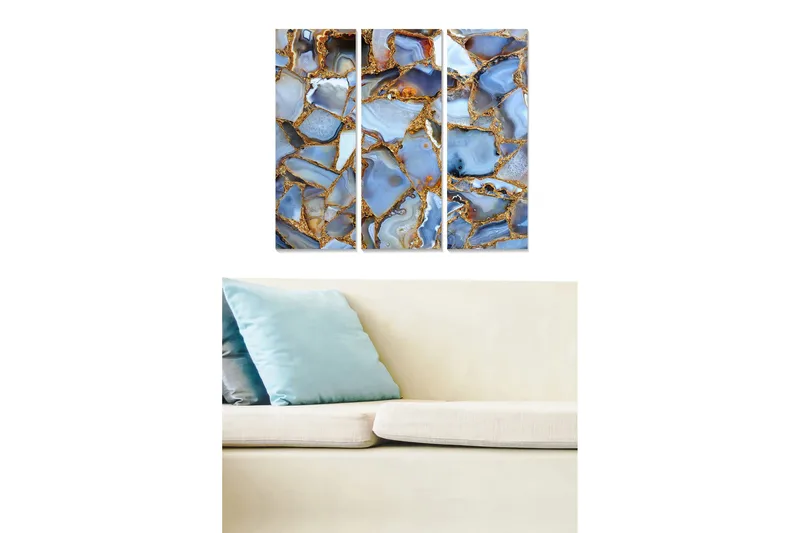 Canvastavla Abstract 3-pack Flerfärgad, 20x50 cm