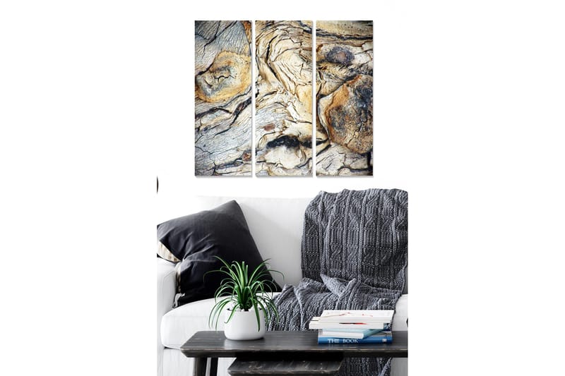 Canvastavla Abstract 3-pack Flerfärgad, 20x50 cm