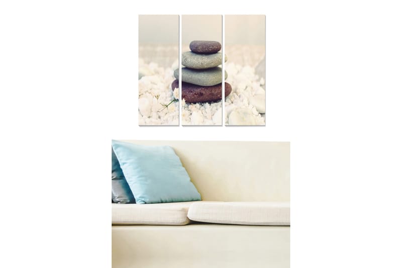 Canvastavla Abstract 3-pack Flerfärgad, 20x50 cm