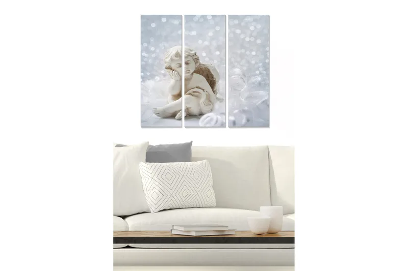 Canvastavla Abstract 3-pack Flerfärgad - 20x50 cm - Inredning - Tavlor & posters - Canvastavla