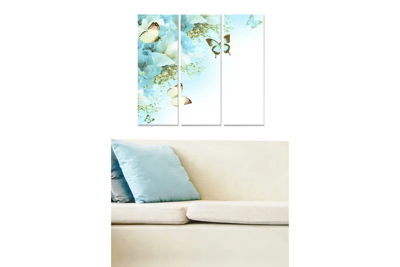 Canvastavla Abstract 3-pack Flerfärgad, 20x50 cm