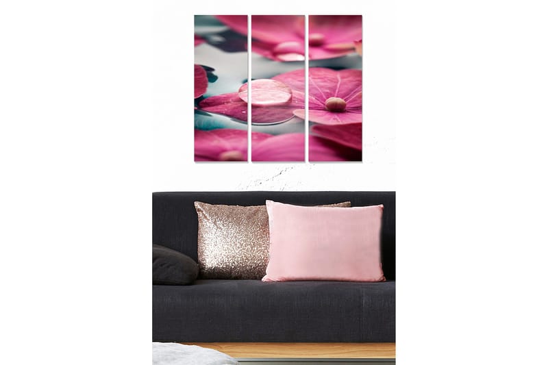 Canvastavla Abstract 3-pack Flerfärgad, 20x50 cm