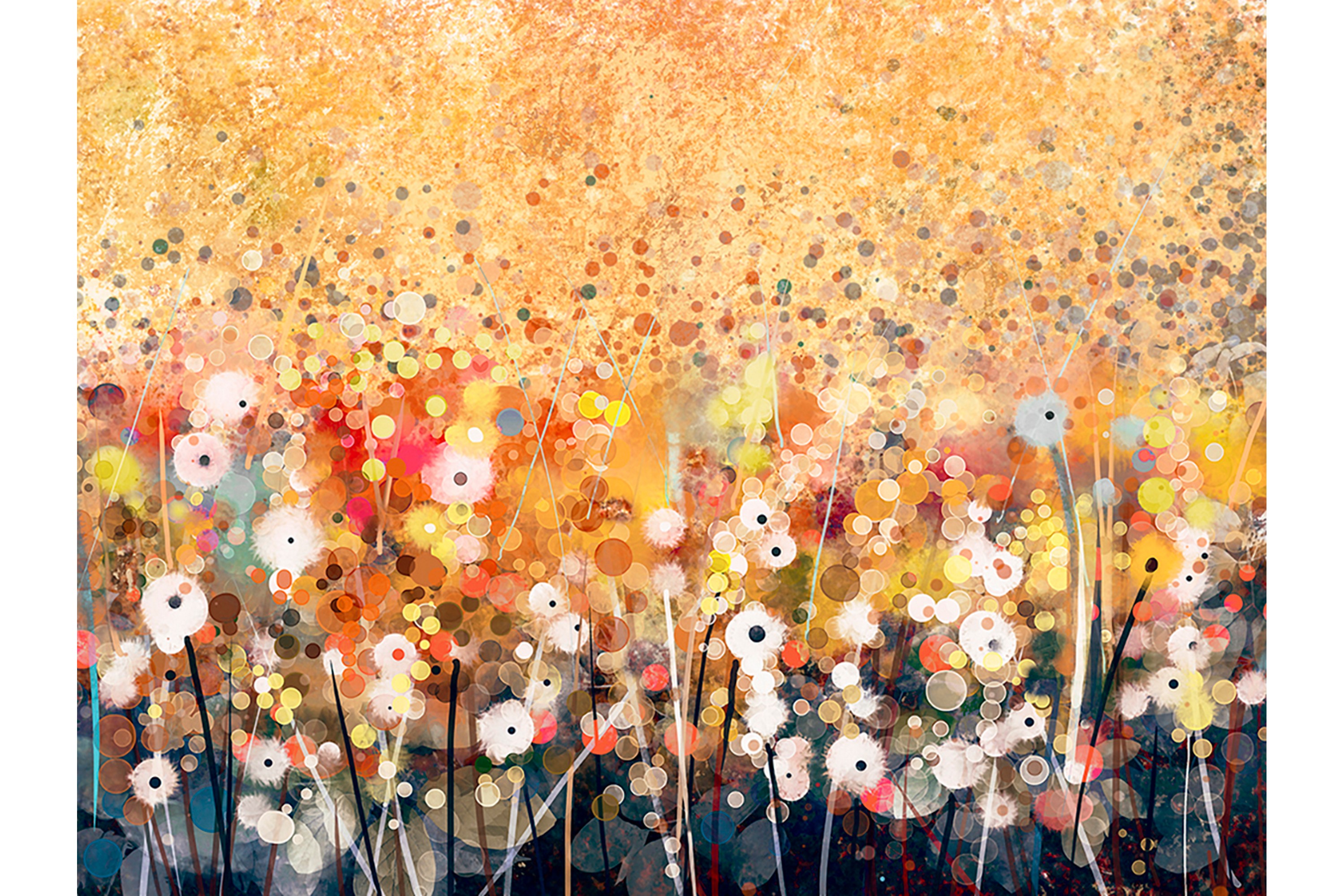 Canvastavla Abstract Yellow 70x100 cm