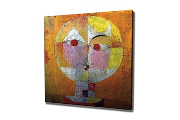 Canvastavla - Abstrakt ansikte med geometriska former och starka färger - Orange / Röd / Vit - Inredning - Tavlor & posters - Canvastavla