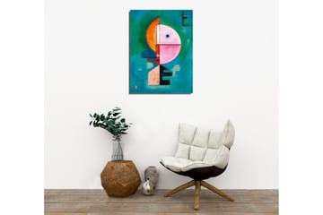 Canvastavla - Abstrakt ansikte med geometriska former - Turkos / Rosa / Orange - Inredning - Tavlor & posters - Canvastavla