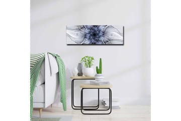 Canvastavla - Abstrakt blommotiv med svävande former - Blå / Vit / Svart - Inredning - Tavlor & posters - Canvastavla