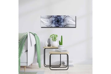 Canvastavla - Abstrakt blommotiv med svävande former - Blå / Vit / Svart - Inredning - Tavlor & posters - Canvastavla