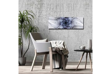 Canvastavla - Abstrakt blommotiv med svävande former - Blå / Vit / Svart - Inredning - Tavlor & posters - Canvastavla