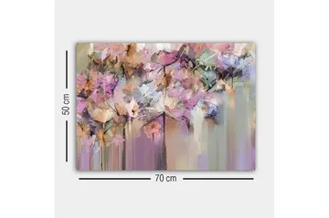 Canvastavla - Abstrakt blomsterkomposition i mjuka pastellfärger - Lila / Rosa / Beige - Inredning - Tavlor & posters - Canvastavla