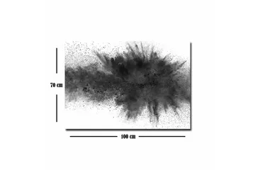 Canvastavla - Abstrakt explosion av svart bläck - Svart / Grå - Inredning - Tavlor & posters - Canvastavla