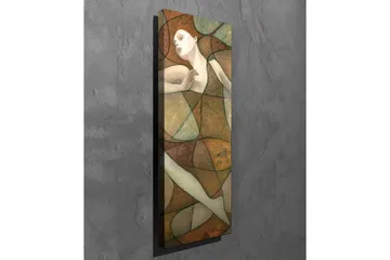 Canvastavla - Abstrakt figur med mjuka linjer och geometriska former - Terrakotta / Beige / Grön - Inredning - Tavlor & posters - Canvastavla