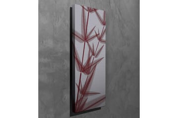 Canvastavla - Abstrakt komposition av stiliserade växtformer i röd nyans - Röd / Grå - Inredning - Tavlor & posters - Canvastavla