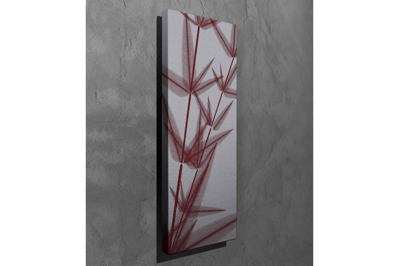 Canvastavla - Abstrakt komposition av stiliserade växtformer i röd nyans - Röd / Grå - Inredning - Tavlor & posters - Canvastavla