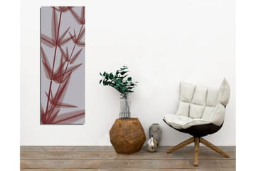 Canvastavla - Abstrakt komposition av stiliserade växtformer i röd nyans - Röd / Grå - Inredning - Tavlor & posters - Canvastavla