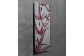 Canvastavla - Abstrakt komposition av stiliserade växtformer i röd nyans - Röd / Grå - Inredning - Tavlor & posters - Canvastavla