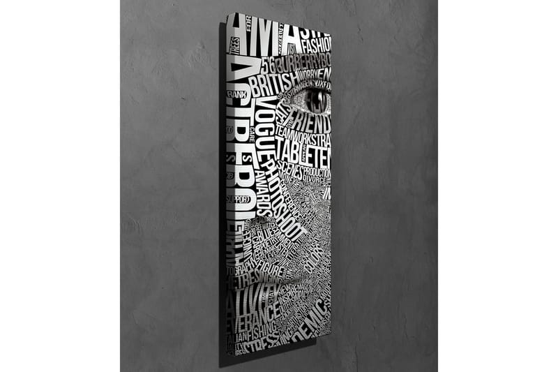 Canvastavla - Abstrakt komposition av text och ögonmotiv - Svart / Vitt - Inredning - Tavlor & posters - Canvastavla