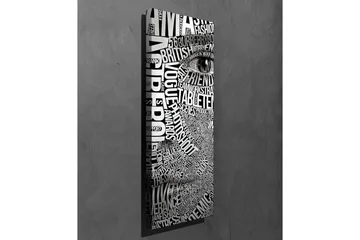 Canvastavla - Abstrakt komposition av text och ögonmotiv - Svart / Vitt - Inredning - Tavlor & posters - Canvastavla