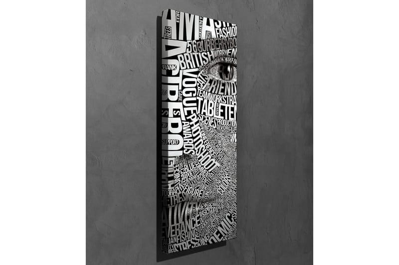 Canvastavla - Abstrakt komposition av text och ögonmotiv - Svart / Vitt - Inredning - Tavlor & posters - Canvastavla