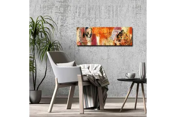 Canvastavla - Abstrakt komposition med energiska färger och former - Orange / Röd / Lila - Inredning - Tavlor & posters - Canvastavla