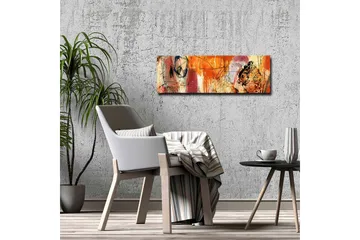 Canvastavla - Abstrakt komposition med energiska färger och former - Orange / Röd / Lila - Inredning - Tavlor & posters - Canvastavla