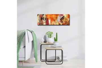 Canvastavla - Abstrakt komposition med energiska färger och former - Orange / Röd / Lila - Inredning - Tavlor & posters - Canvastavla