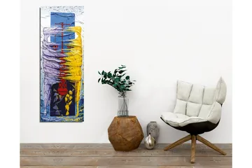 Canvastavla - Abstrakt komposition med färgglada former och linjer - Lila / Gul / Blå - Inredning - Tavlor & posters - Canvastavla