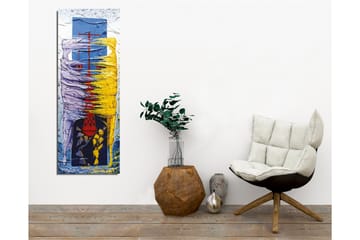 Canvastavla - Abstrakt komposition med färgglada former och linjer - Lila / Gul / Blå - Inredning - Tavlor & posters - Canvastavla