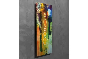 Canvastavla - Abstrakt komposition med geometriska former och färgglada inslag - Grön / Orange / Blå - Inredning - Tavlor & posters - Canvastavla