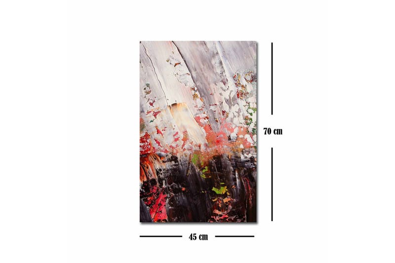Canvastavla - Abstrakt komposition med kraftfulla färgkontraster - Röd / Svart / Vit - Inredning - Tavlor & posters - Canvastavla