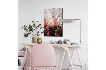 Canvastavla - Abstrakt komposition med kraftfulla färgkontraster - Röd / Svart / Vit - Inredning - Tavlor & posters - Canvastavla