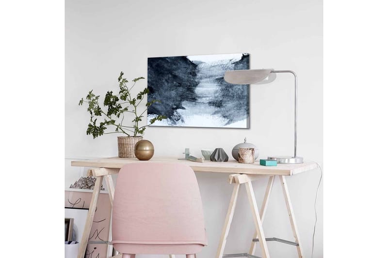 Canvastavla - Abstrakt komposition med mörka och ljusa nyanser - Mörkblå / Vit / Grå - Inredning - Tavlor & posters - Canvastavla
