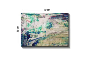 Canvastavla - Abstrakt komposition med mjuka färgövergångar - Turkos / Beige / Mörkblå - Inredning - Tavlor & posters - Canvastavla