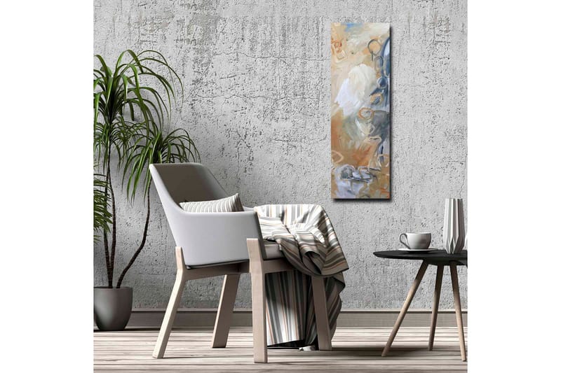 Canvastavla - Abstrakt komposition med mjuka former och nyanser - Ljusgrå / Beige / Blå - Inredning - Tavlor & posters - Canvastavla