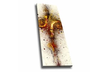 Canvastavla - Abstrakt komposition med spiraler och stjärnliknande element - Guld / Röd / Svart - Inredning - Tavlor & posters - Canvastavla