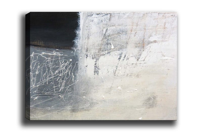 Canvastavla - Abstrakt komposition med svarta och vita inslag - Svart / Vitt / Grått - Inredning - Tavlor & posters - Canvastavla