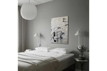 Canvastavla - Abstrakt komposition med svarta och vita linjer - Svart / Vit / Grå - Inredning - Tavlor & posters - Canvastavla